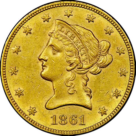 1861 10 Ms Liberty Head 10 Ngc