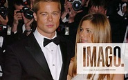 Schauspieler Brad Pitt (USA) und Ehefrau Jennifer Aniston (USA ...