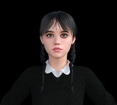 Wednesday Jenna Ortega Realistic Character D Model Cgtrader