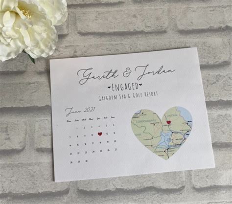 Engagement Map With Calendar Print Only