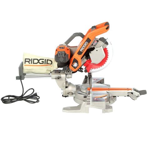 Ridgid 10 In Sliding Compound Miter Saw With Dual Laser Guide Ms255sr
