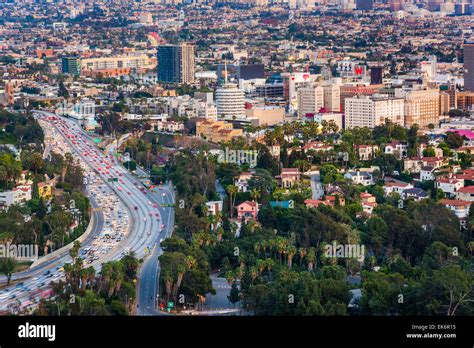 View Of The 101 Freeway And Hollywood From The Hollywood Bowl Overlook