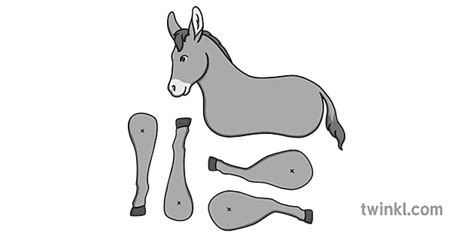Donkey Split Pin Illustration Twinkl