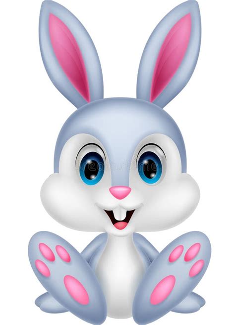 Cute Baby Rabbit Cartoon Stock Vector Image Of Isolated