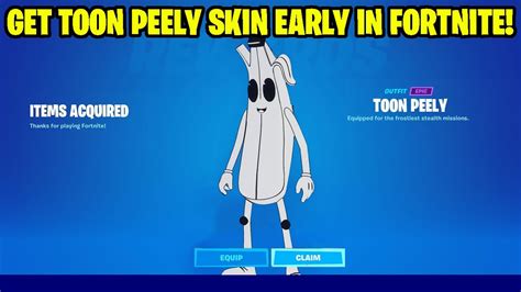 how to get toon peely skin in fortnite youtube