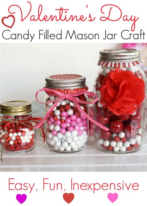 Valentines Day Themed Candy Filled Mason Jars Diy ⋆ Savvy Saving Couple