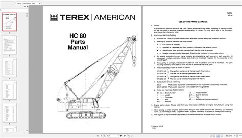 Terex Crane Hc80 Shop Manual Electrical And Hydraulic Schematic Auto