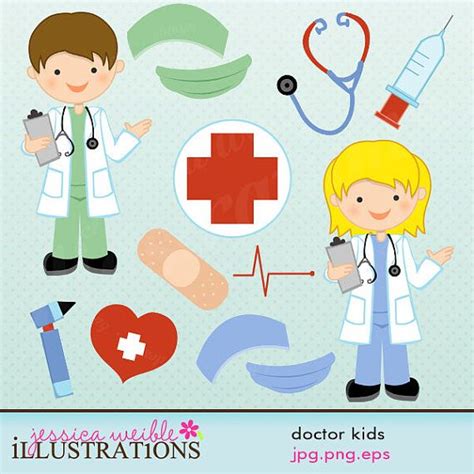 Doctor Kids Cute Digital Clipart For Commercial Or Personal Use Doctor