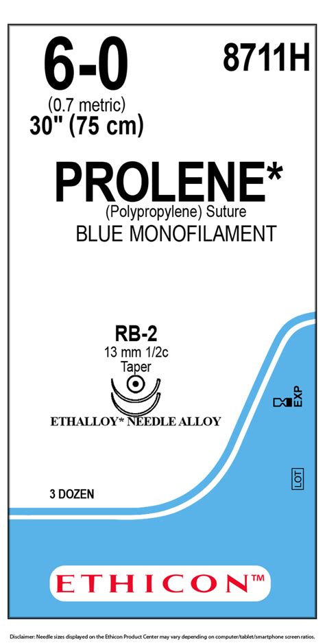 Ethicon 8711h Prolene Polypropylene Suture