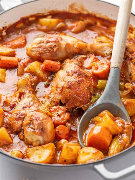 Healthy And Easy Chicken Stew Recipe Skillet Baked Cookin With Mima