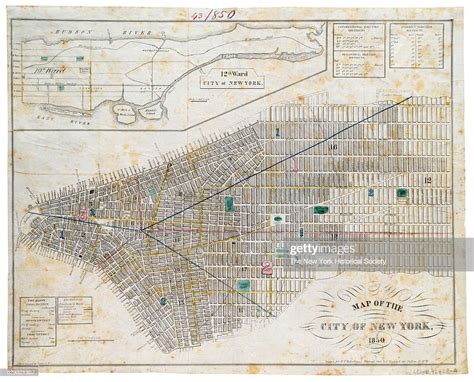 Map Of The City Of New York 1850 Maps From Dt Valentines Manual