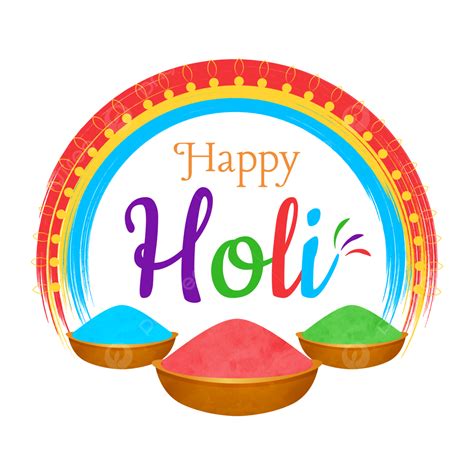 Holi Festival Clipart Hd Png Happy Holi Brush Illustration Colours Of