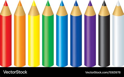 Color Pencils Royalty Free Vector Image Vectorstock