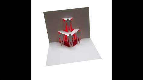 Human Pyramid Pop Up Card Tutorial Origamic Architecture Youtube