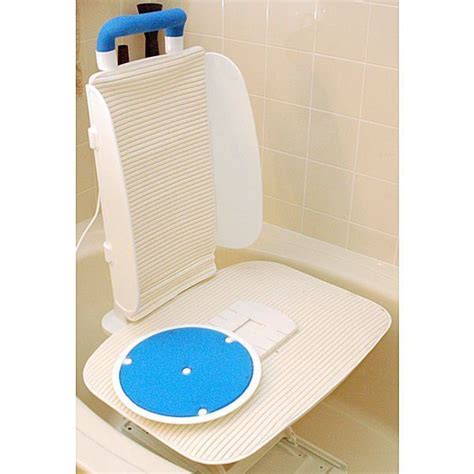The most common style is an extended chair which adheres to the bath tub's bottom. Bath Tub Lift Chair #DisabilityLiving >> See more at http ...