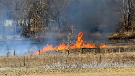 Grass Fire Burns In Elkhart County