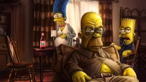 Fond Décran Ouvrages Dart Les Simpsons Breaking Bad La Télé Des