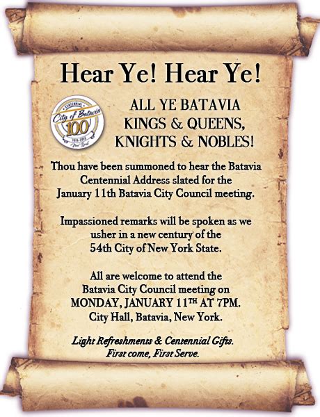 Sponsored Post Hear Ye Hear Ye All Ye Batavia Kings And Queens Knights And Nobles The Batavian