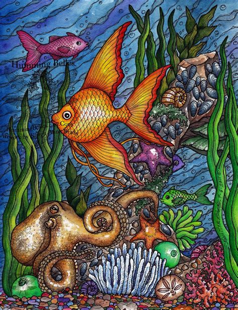 Humming Belles New Undersea Illustrations And Coloring Pages