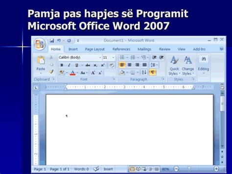 Ppt Prezantimi I Microsoft Office Word 2007 Powerpoint Presentation