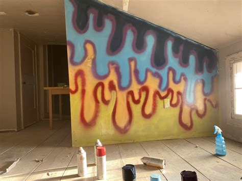 Cool Spray Paint Wall Spray Paint Wall Wall Painting Cute Room Decor