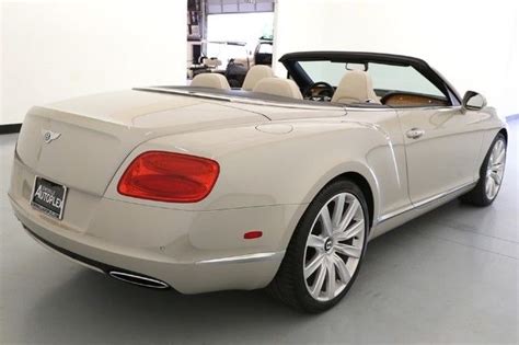 2013 Bentley Continental Gt Convertible White Sand Metallic