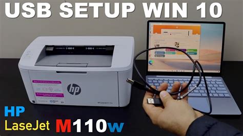 HP LaserJet M110we Setup, USB Setup, Windows Laptop, Printing Video