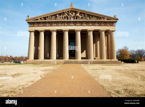Der Parthenon Nashville Tennessee Centennial Park Full Scale Nachbau