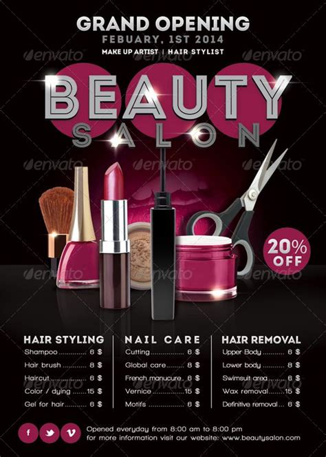Flyer Beauty Salon Opening Promoting Commerce Flyers Salon Openings
