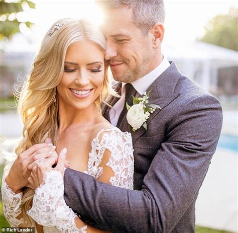 Christina El Moussa Is A Beautiful Bride In White Lace As She Kisses