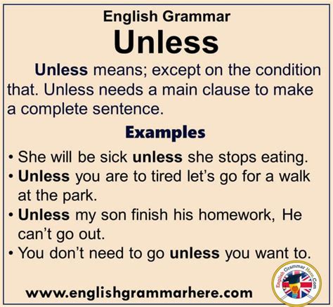 English Grammar Using Unless Definiton And Example Sentences Unless Free Hot Nude Porn Pic Gallery