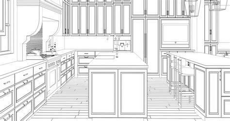 After that, you can use drawing tools like line, arc, shapes, etc., to design cabinet as a 3d model. kitchen sketch front slider | Express Wood Cabinets