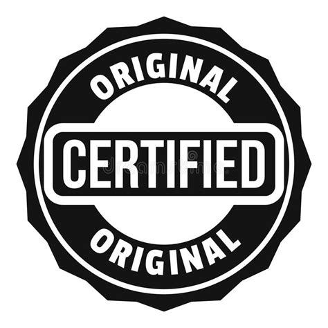 Certified Logo, Simple Style. Stock Illustration - Illustration of ...