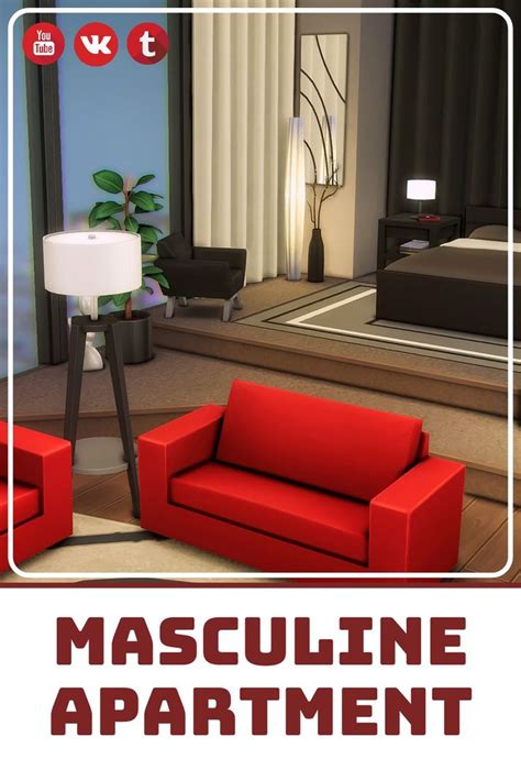 Masculine Apartment Sims House Sims 4 House Plans Sims 4 Houses