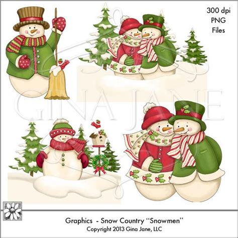 Snowman Png Clipart Snow Country Graphics 2019 By Etsy Free