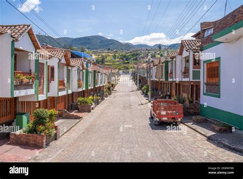 A Street In The Village Of Monguí Boyacá Colombia Stock Photo Alamy