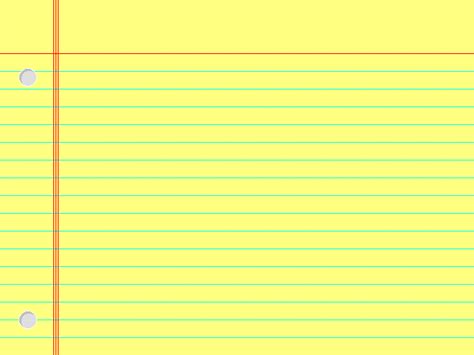 Yellow Notebook Paper Background
