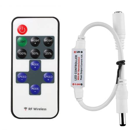 Mini Rf Wireless Remote Dc 5 24v 12a Led Controller For Single Led