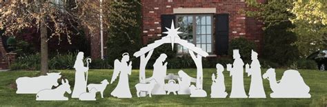 Complete Large White Outdoor Nativity Scene Outdoor Nativity Scene