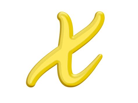 Banana Style Letter X Png Transparent Image