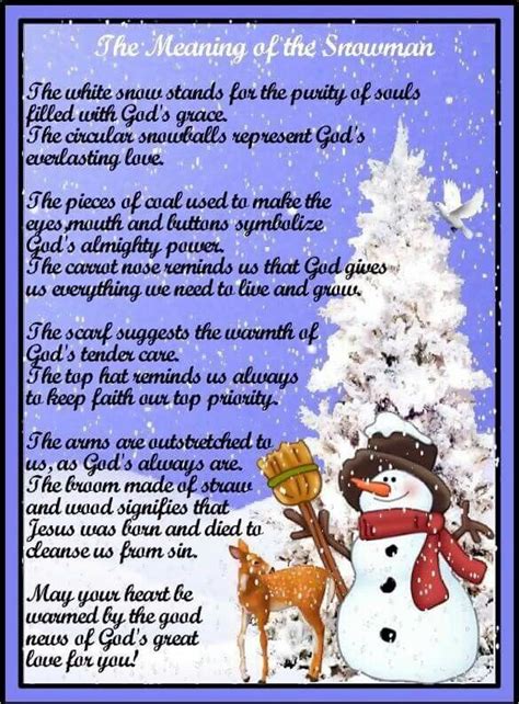 The Meaning Of The Snowman Christmas Poems A Christmas Story