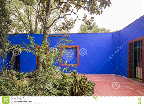 Blue House La Casa Azul Dedicated To Frida Kahlo Editorial Image - Image of historic, dedicated 