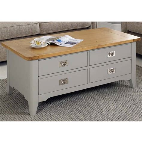 It's time to take back control of your kitchen! Bordeaux Painted Light Grey 4 Drawer Coffee Table | Costco UK