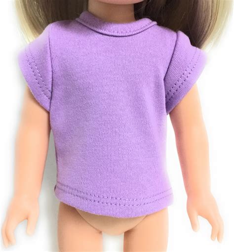 Capped Sleeved Knit Top Lavender For Wellie Wishers Dolls Dori S Doll