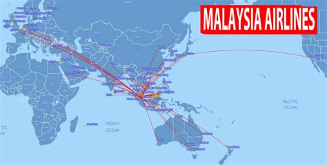 Malaysia Airlines Route Map 