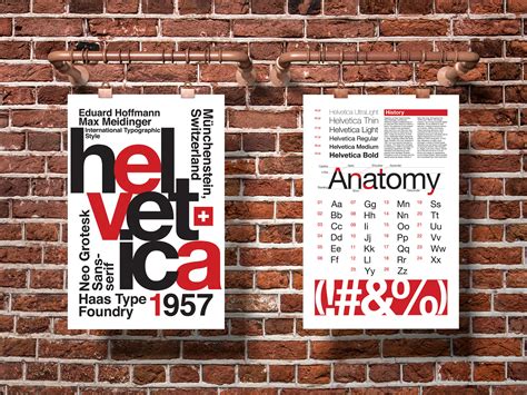 Typography Posters Helvetica Typeface