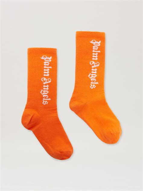 High Logo Socks In Orange Palm Angels Official