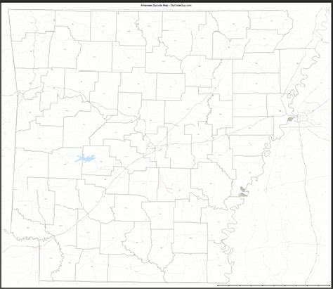 Arkansas Zip Code Map Arkansas • Mappery