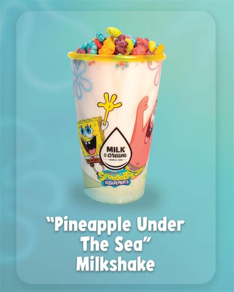 Nickalive Milk Cream Celebrates Spongebob Squarepants With Spongeriffic Dessert