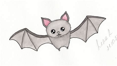 Bat Drawing Cute Carinewbi